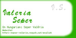 valeria seper business card